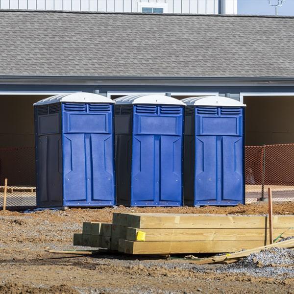 the porta potty can be moved around on the construction site as needed